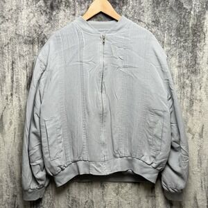 Scandia Woods Jacket Mens XL Blouson Bomber Silk Blend Full Zip Lined